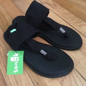 Sanuk sandals - yoga sling 2 - black size 7
